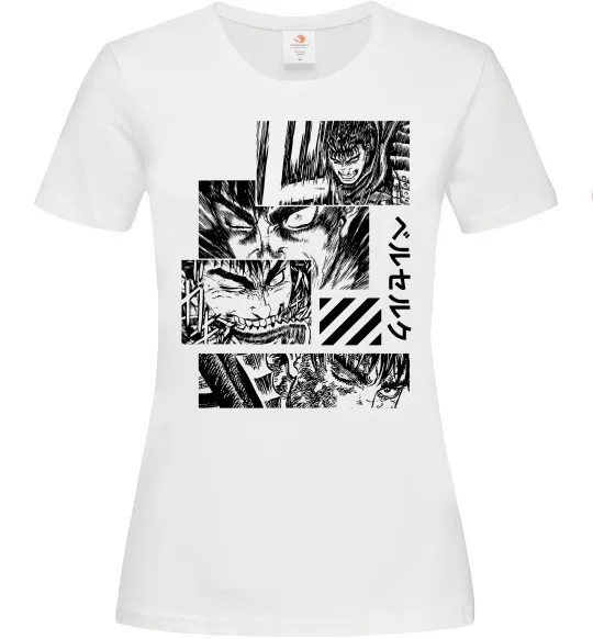Женская футболка Berserk manga Белый фото