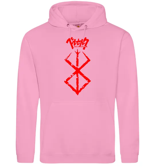 Мужская толстовка (худи) Берсерк мітка Розовый фото