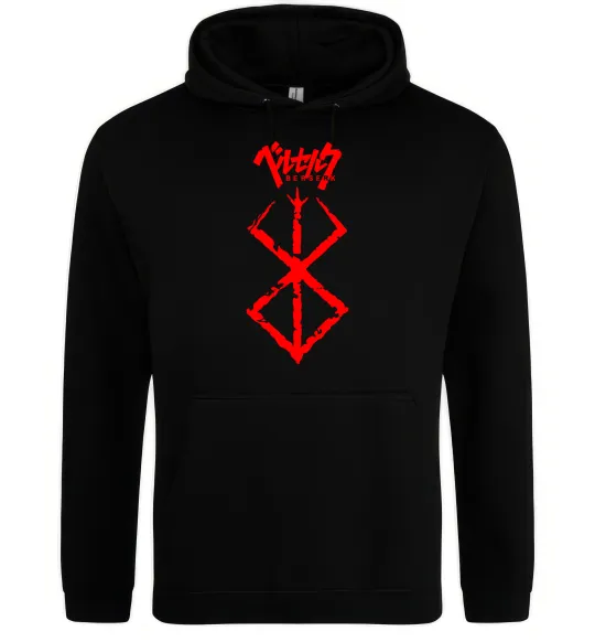 Мужская толстовка (худи) Берсерк мітка Черный фото