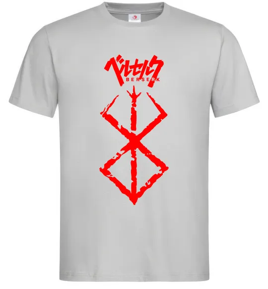 Мужская футболка Берсерк мітка Серый фото