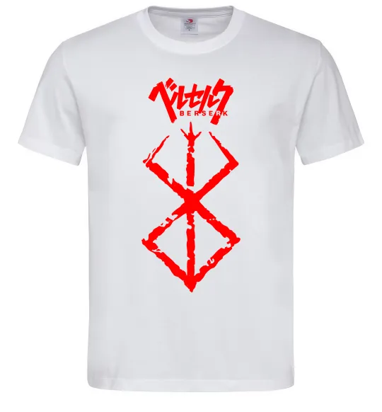 Мужская футболка Берсерк мітка Белый фото