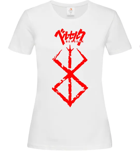 Женская футболка Берсерк мітка Белый фото