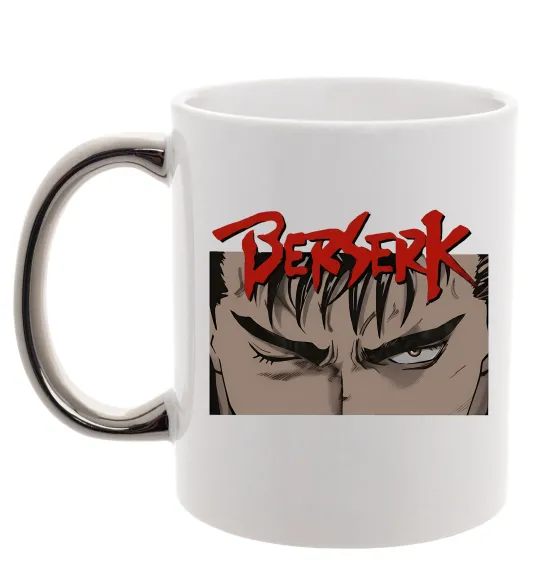 Чашка с цветной ручкой Берсерк око Серебро фото