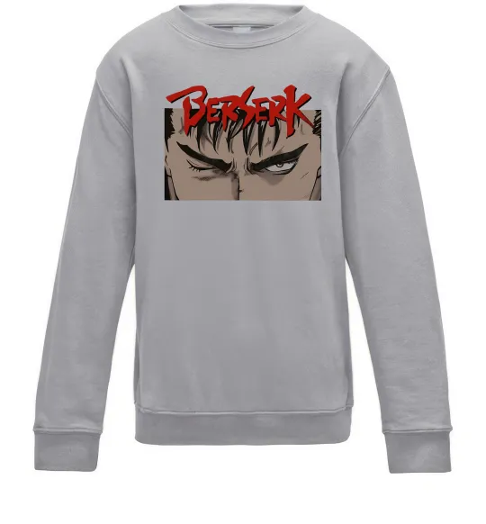Детский Свитшот Берсерк око Серый меланж фото