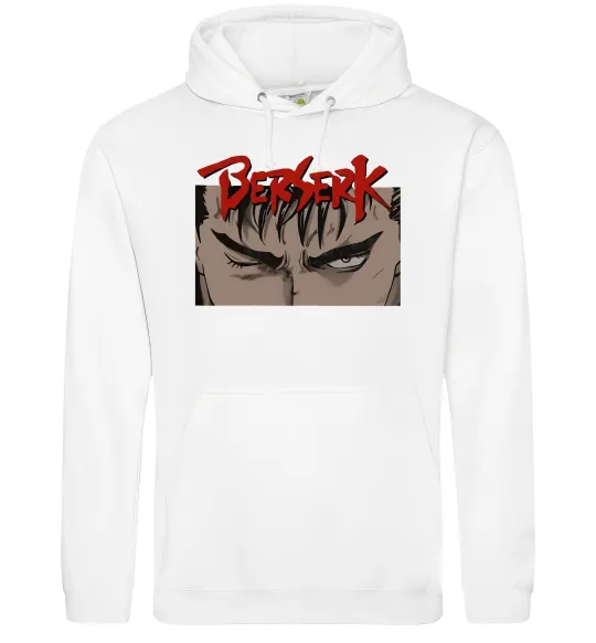 Мужская толстовка (худи) Берсерк око Белый фото