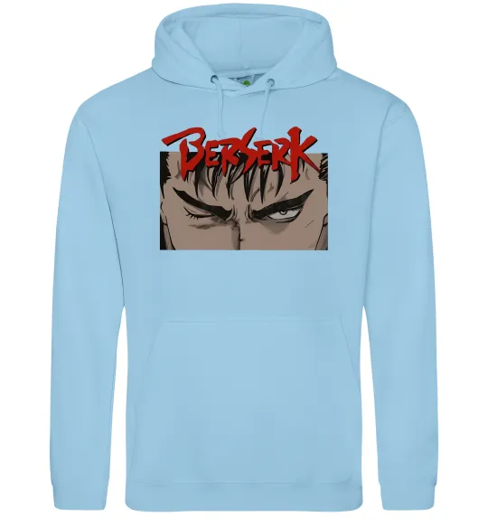 Мужская толстовка (худи) Берсерк око Голубой фото