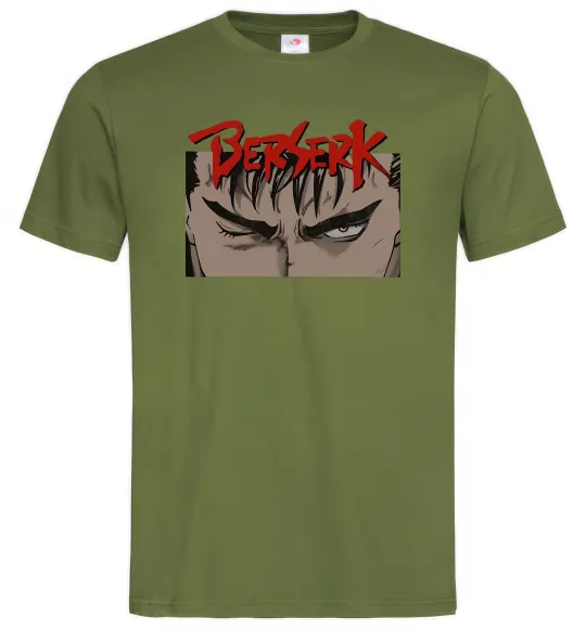 Мужская футболка Берсерк око Оливковый фото