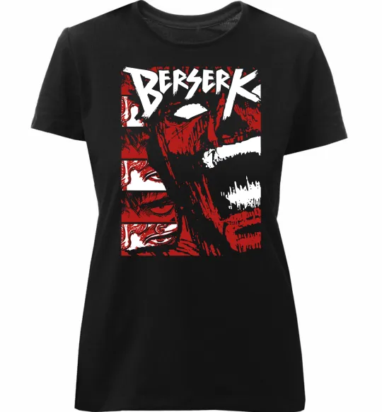 Женская премиум футболка Berserk Rage Черный фото