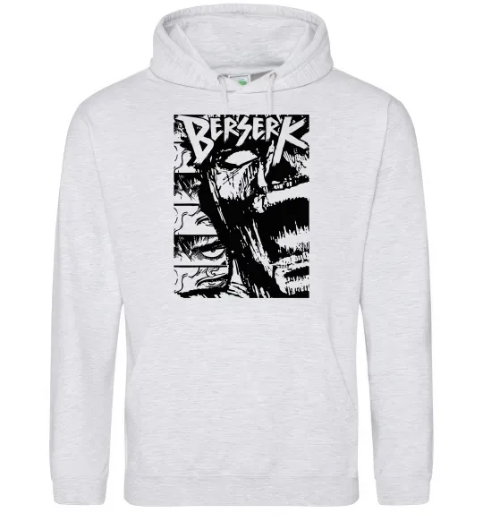 Женская толстовка (худи) Berserk Rage Серый меланж фото