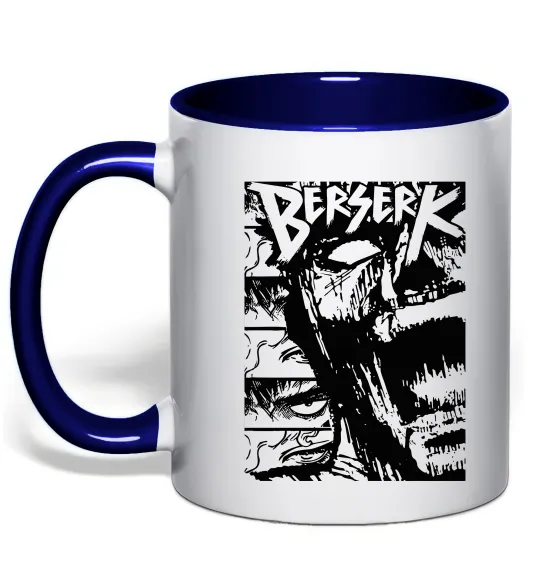 Чашка з кольоровою ручкою Berserk Rage Глибокий темно-синій фото