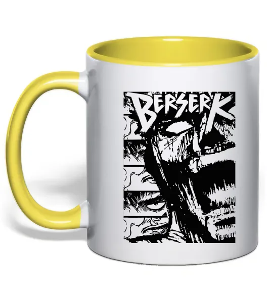Чашка с цветной ручкой Berserk Rage Лимонный фото