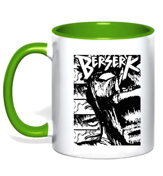 Чашка з кольоровою ручкою Berserk Rage Зелений фото