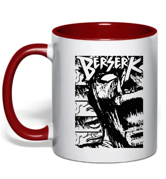 Чашка з кольоровою ручкою Berserk Rage Червоний фото