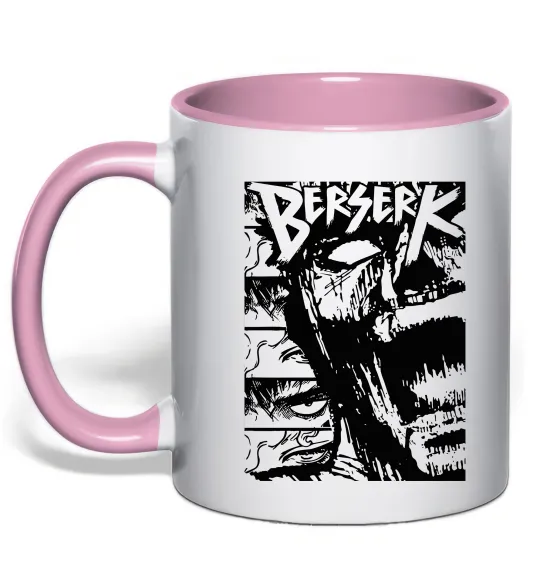 Чашка з кольоровою ручкою Berserk Rage Ніжно рожевий фото