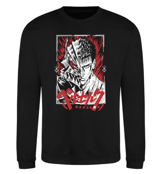Світшот Berserk red eye Чорний фото