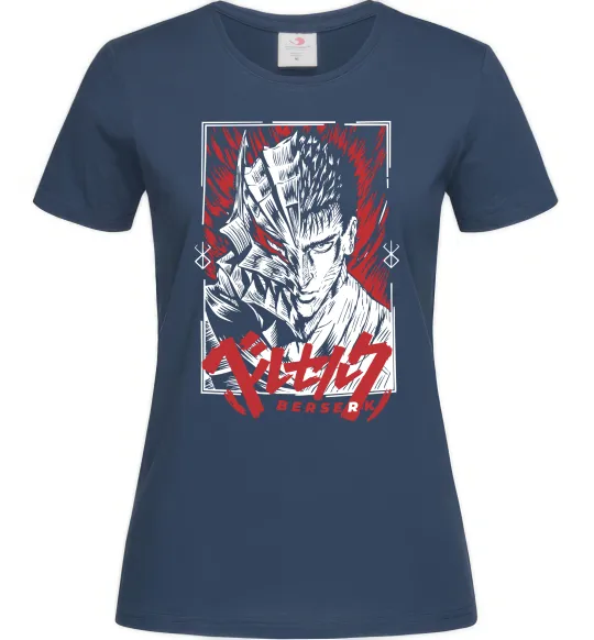 Жіноча футболка Berserk red eye Темно-синій фото