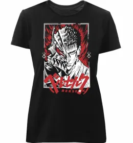 Женская премиум футболка Берсерк Черный фото