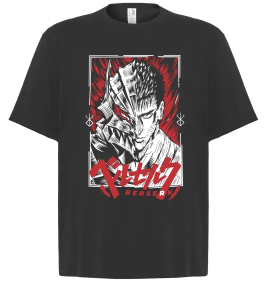 Футболка Оверсайз Berserk red eye Черный фото