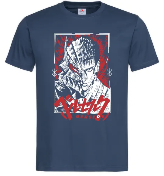 Мужская футболка Berserk red eye Темно-синий фото
