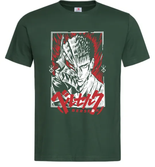 Мужская футболка Berserk red eye Темно-зеленый фото