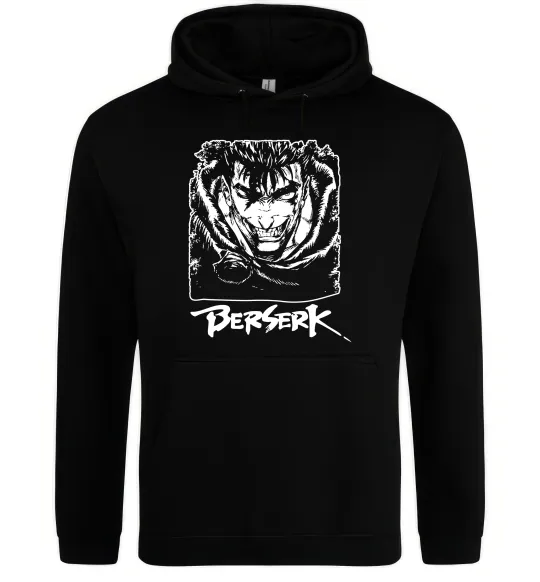 Женская толстовка (худи) Berserk smile Черный фото
