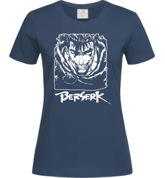 Женская футболка Berserk smile Темно-синий фото