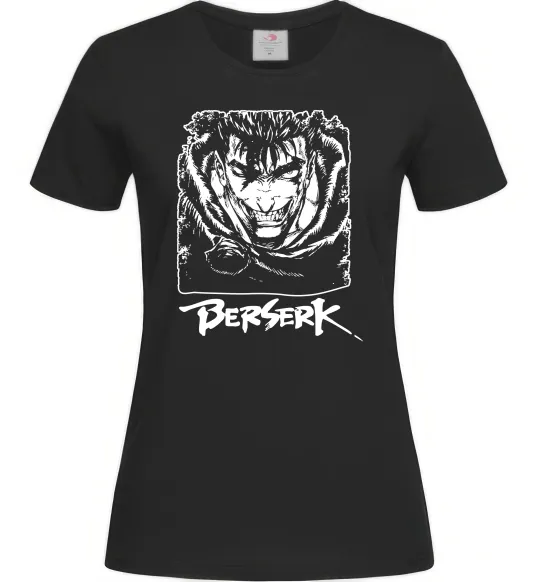 Женская футболка Berserk smile Черный фото