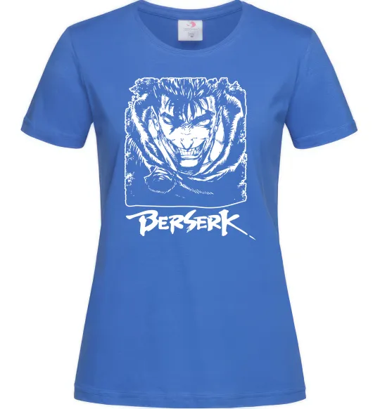 Женская футболка Berserk smile Ярко-синий фото