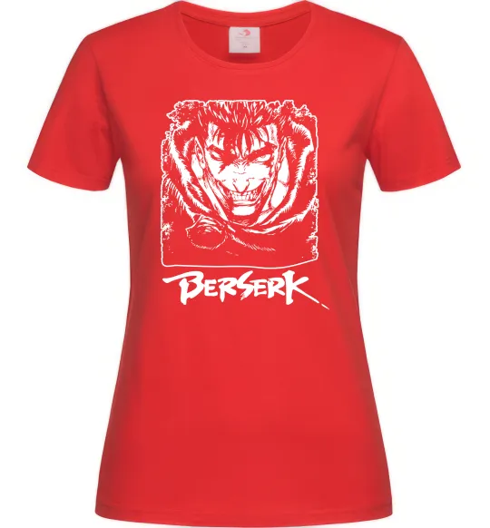 Женская футболка Berserk smile Красный фото