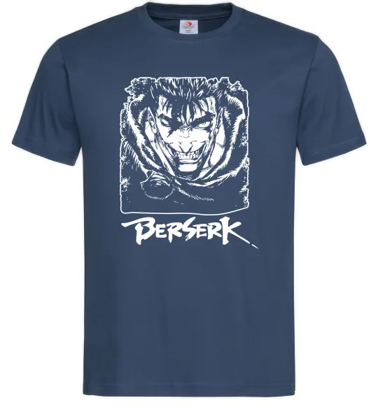 Мужская футболка Berserk smile Темно-синий фото