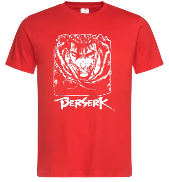 Мужская футболка Berserk smile Красный фото
