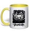 Чашка з кольоровою ручкою Berserk smile Сонячно жовтий фото