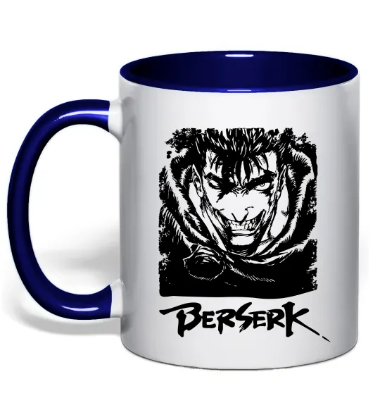 Чашка з кольоровою ручкою Berserk smile Глибокий темно-синій фото