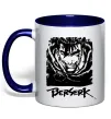 Чашка з кольоровою ручкою Berserk smile Глибокий темно-синій фото