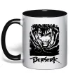 Чашка з кольоровою ручкою Berserk smile Чорний фото