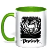 Чашка з кольоровою ручкою Berserk smile Зелений фото