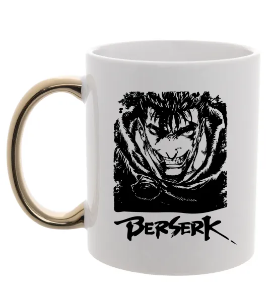 Чашка з кольоровою ручкою Berserk smile Золото фото