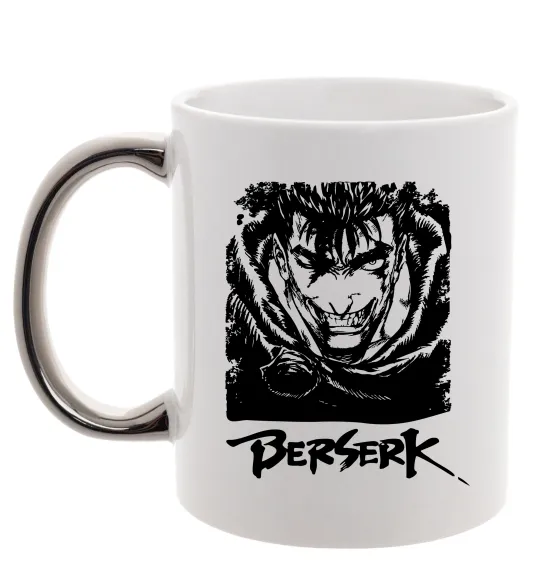 Чашка з кольоровою ручкою Berserk smile Срібло фото