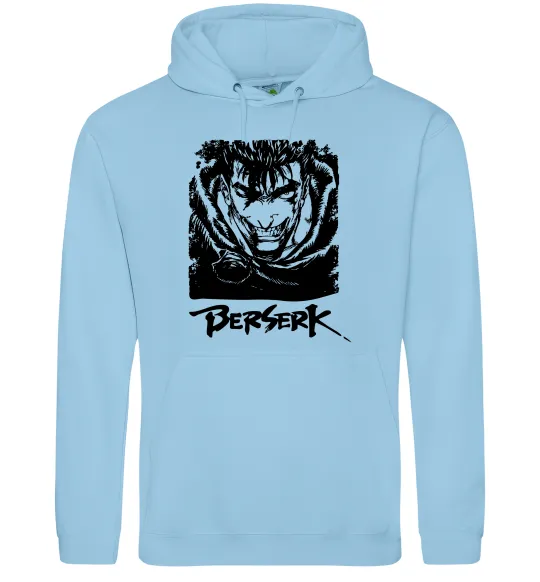 Мужская толстовка (худи) Berserk smile Голубой фото