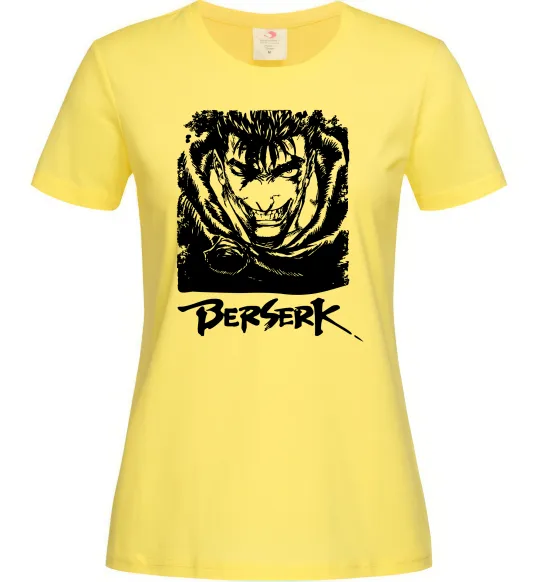 Женская футболка Berserk smile Лимонный фото