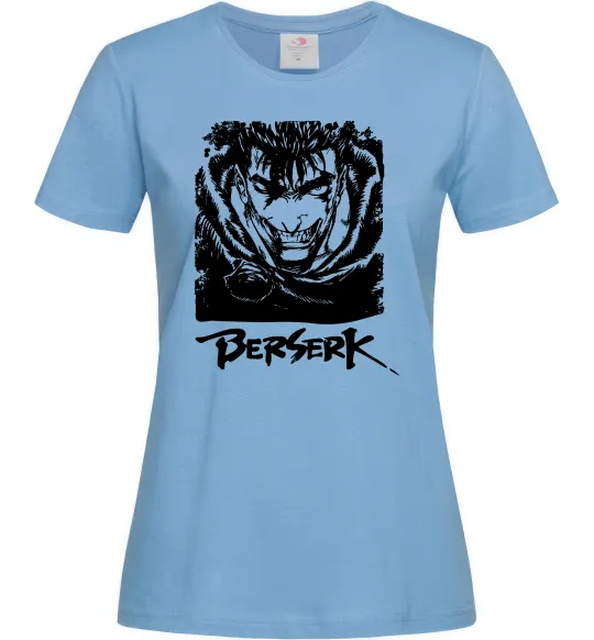 Женская футболка Berserk smile Голубой фото