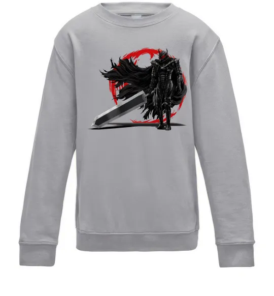 Дитячий світшот Берсерк меч Сірий меланж фото