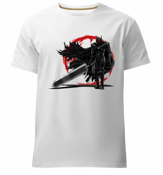 Чоловіча преміум футболка Берсерк меч Білий фото