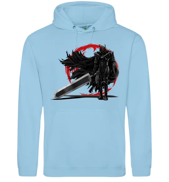 Чоловіча толстовка (худі) Берсерк меч Блакитний фото