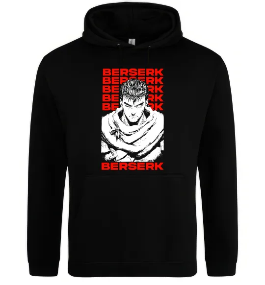 Мужская толстовка (худи) Berserk Guts Черный фото