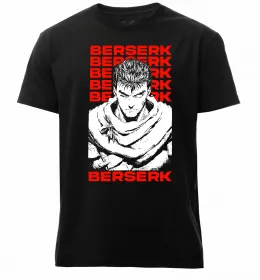 Мужская премиум футболка Берсерк Черный фото