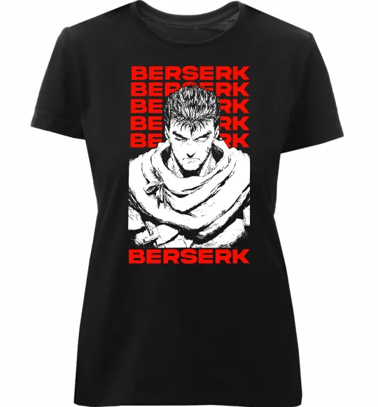 Женская премиум футболка Berserk Guts Черный фото