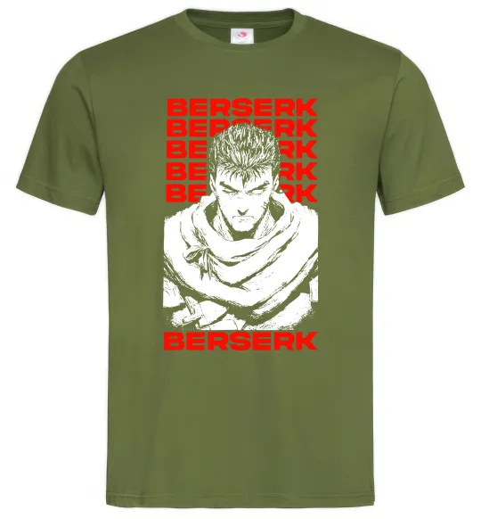 Мужская футболка Berserk Guts Оливковый фото