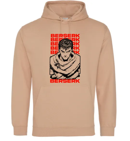 Мужская толстовка (худи) Berserk Guts Песочный фото