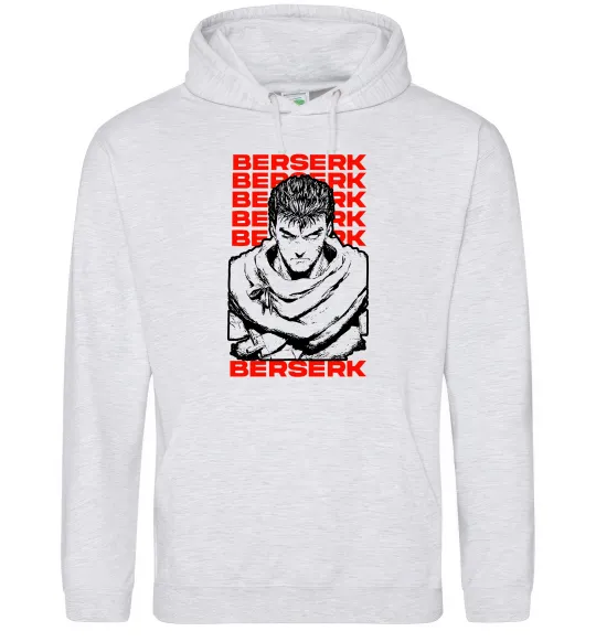 Женская толстовка (худи) Berserk Guts Серый меланж фото